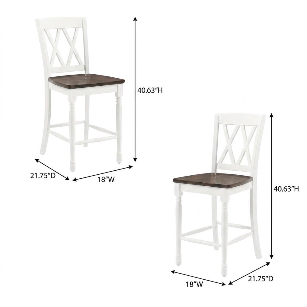 Counter Height Bar Stool Set with Comfortable Seats for Kitchen or Bar Area
