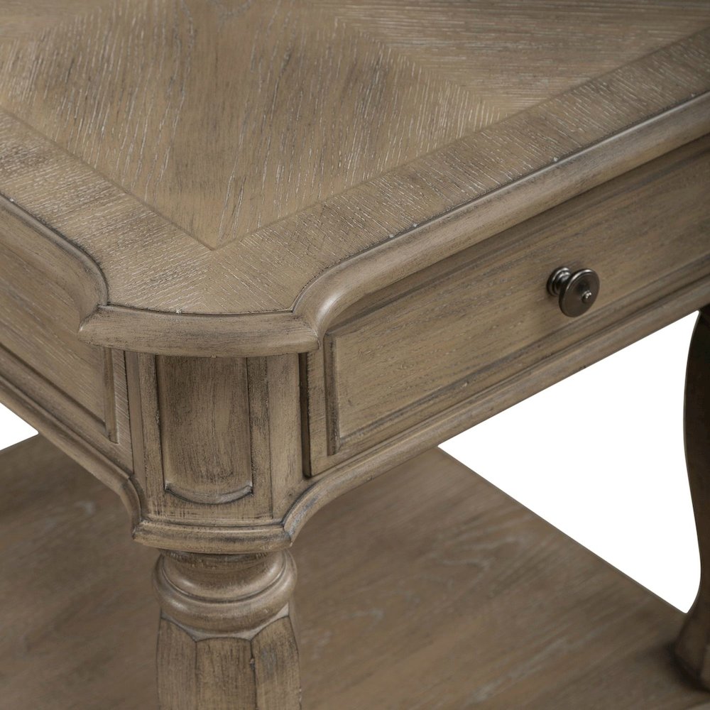 Magnolia Manor End Table in Weathered Bisque