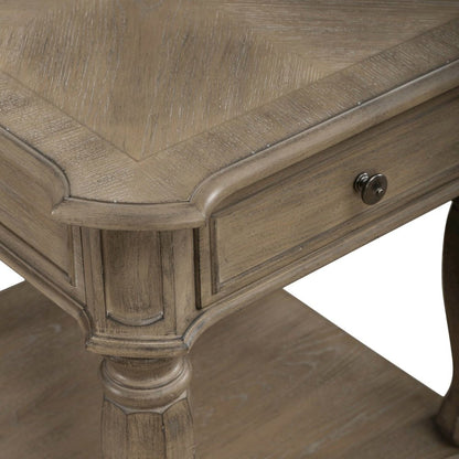 Magnolia Manor End Table in Weathered Bisque