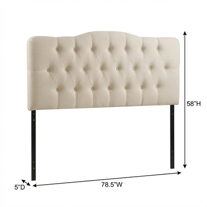 Upholstered Fabric King Headboard with Padded Design for Comfortable Support