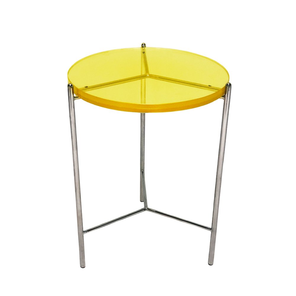 Bolt End Table 21" Yellow Top