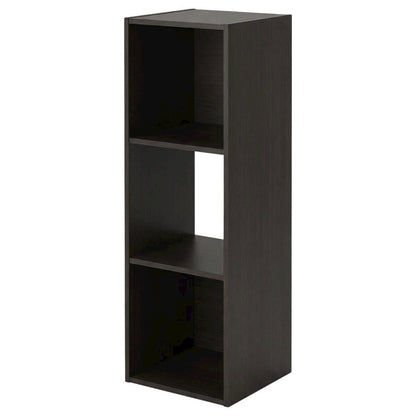 Wood Bookcase in Warm Brown Finish with Sturdy Design for Home Storage