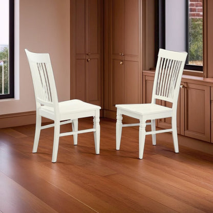 Elegant White Rectangular Dining Table Set for 6 with Wooden Chairs