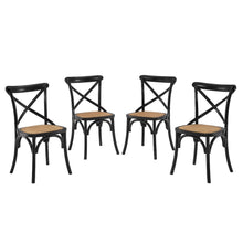 Wooden Dining Side Chairs for Dining Room, Black, Set of 4