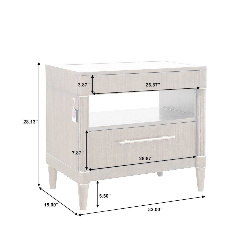 Asher Park Glass Top Bachelor's Chest, Piano Brown Finish
