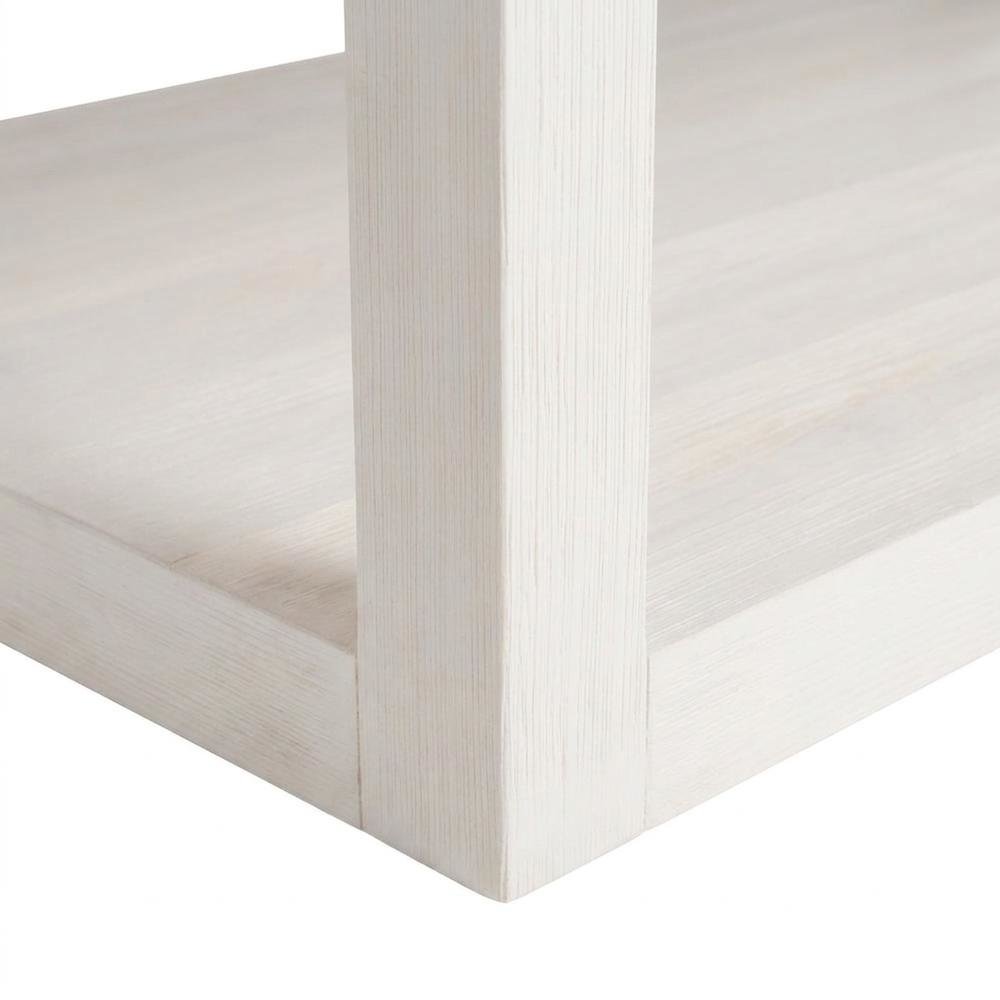 Hardwood Veneer Cocktail Table with Open Shelf and Casters