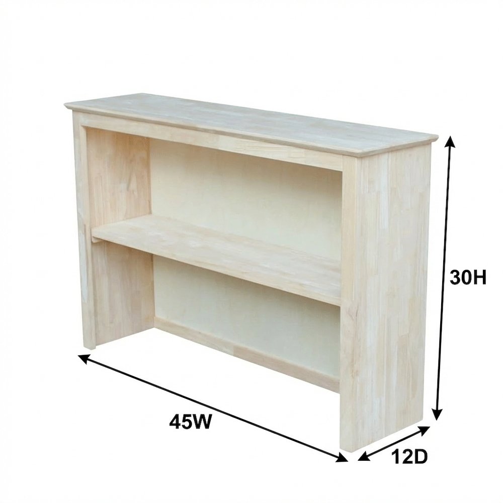 Unfinished Hutch for Office Desk with Modern Design and Sturdy Construction