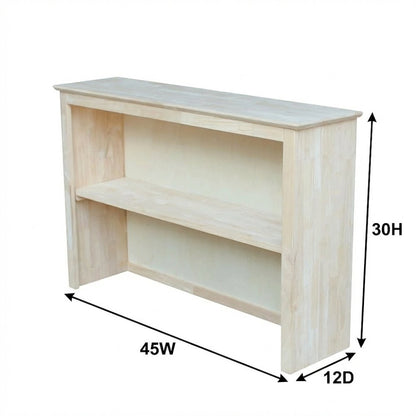Unfinished Hutch for Office Desk with Modern Design and Sturdy Construction