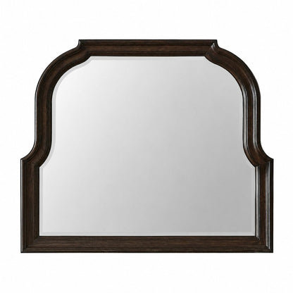 Providence Park Curved Mirror - Chateau Brown Hickory Wood Frame