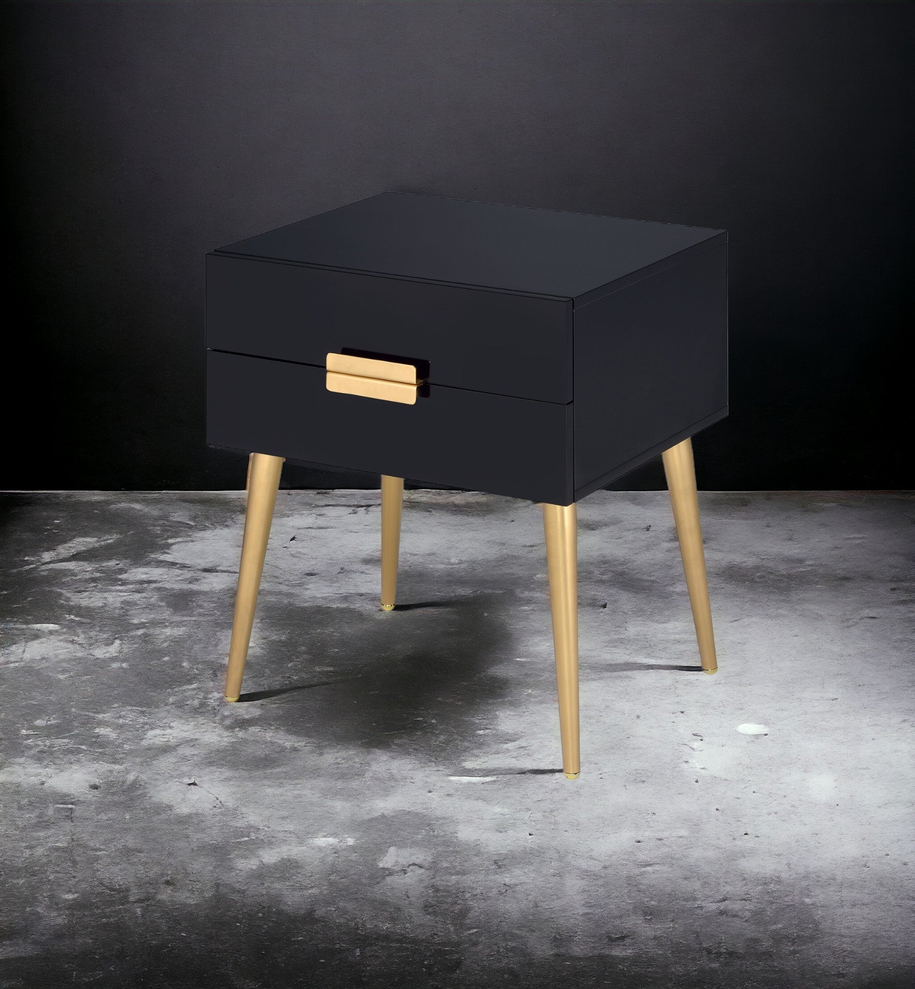 ACME Denvor Night Table in Black & Gold 84495