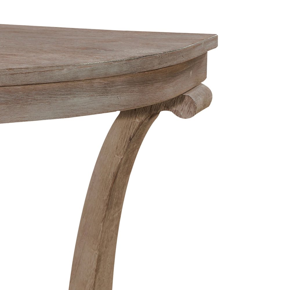 Greystone Mill Sofa Table in Stone White Wash w/ Wirebrush Distressing